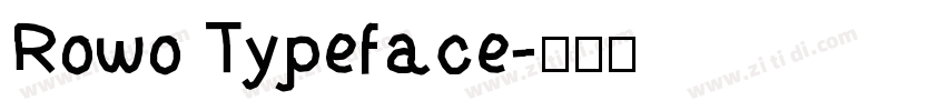 Rowo Typeface字体转换
